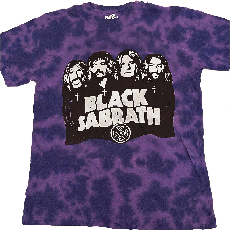 Black Sabbath Kids T-Shirt: Band & Logo (Wash Collection) Striped Floral Plaid