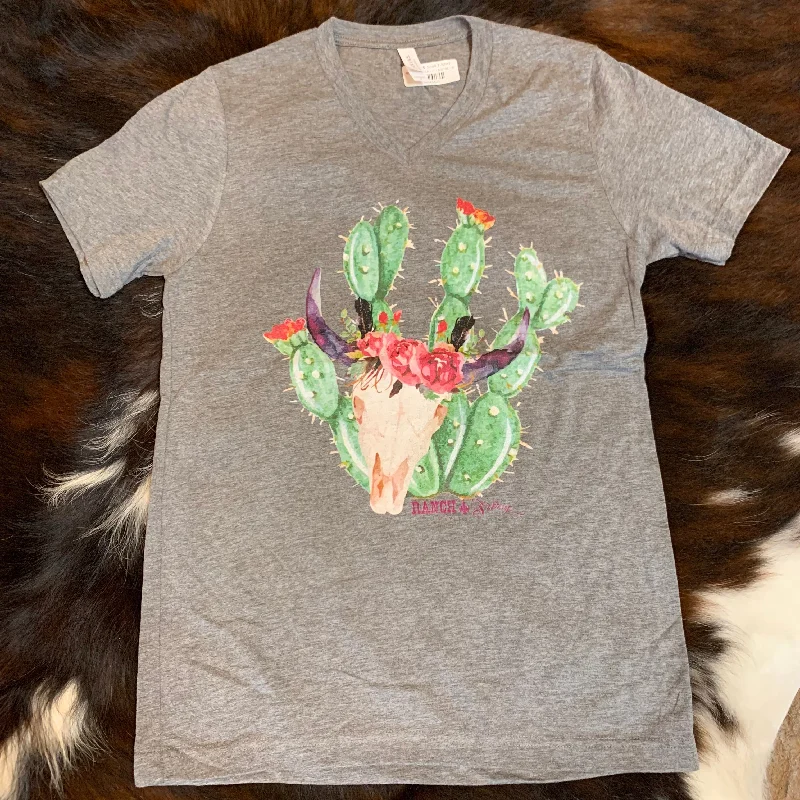 Cactus & Skull T-Shirt Handmade Hand-knitted Hand-woven