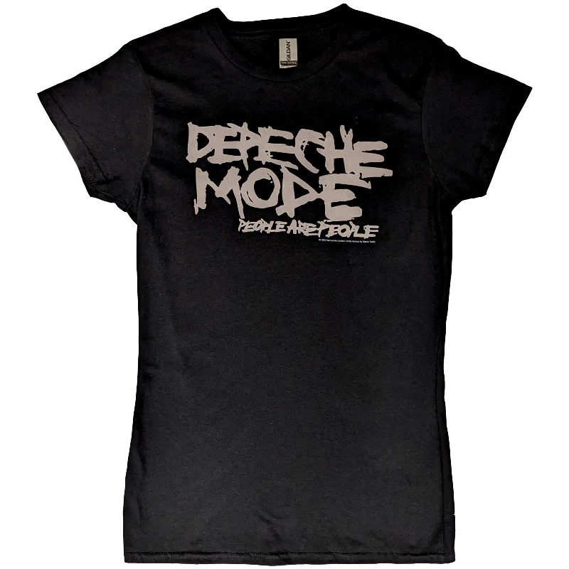 Depeche Mode Ladies T-Shirt: People Are People Iron Safe Non-Iron Wrinkle Free