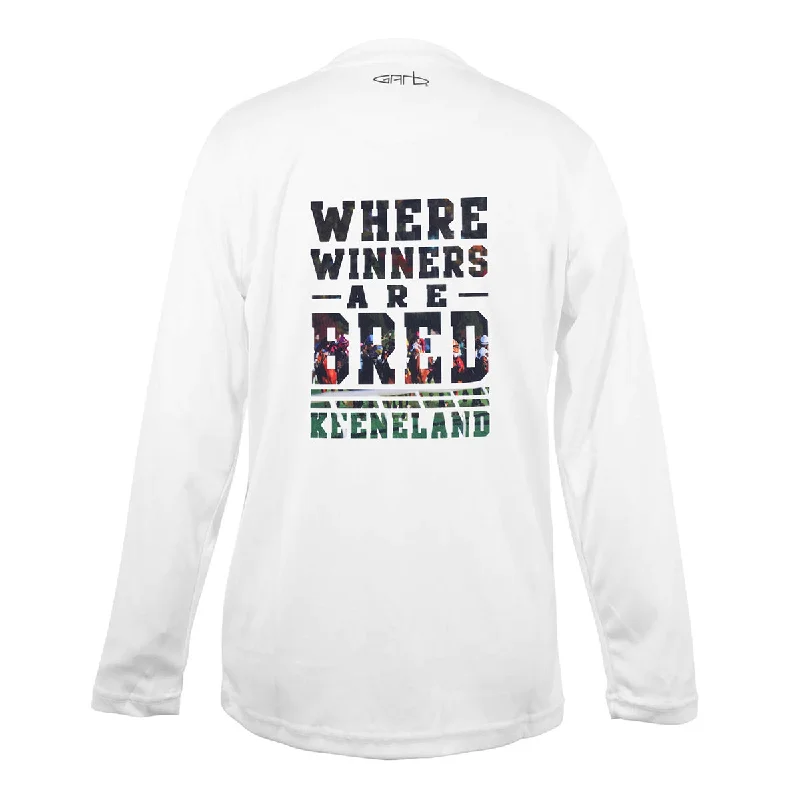 Garb Keeneland Youth Where Winners Are Bred Jessie Long Sleeve Tee Striped Floral Plaid