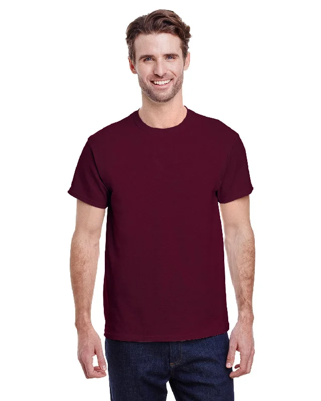 Gildan Heavy Cotton T-Shirt | Maroon Lace Blend Ribbed Blend Corduroy Blend