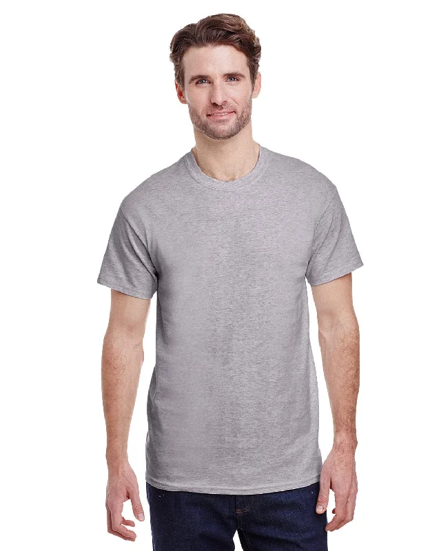 Gildan Heavy Cotton T-Shirt | Sport Grey Sequined Glittery Shiny