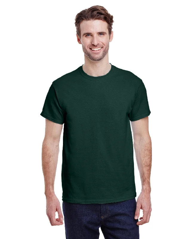 Gildan Ultra Cotton Heavyweight T-Shirt | Forest Green Terry Blend Velvet Blend Canvas Blend