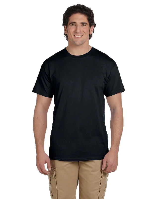 Hanes ComfortBlend 50/50 T-Shirt | Black V-Neck T-Shirt Long Sleeve Cotton