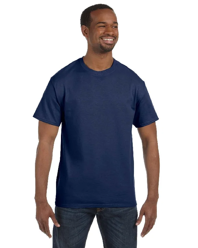 Jerzees Heavyweight 50/50 T-Shirt | J Navy Silk Blend Satin Velvet