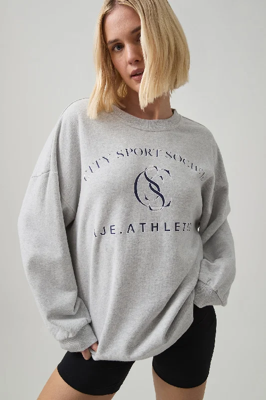 Logo Crew Jumper 401 Oversized Loose Flowy