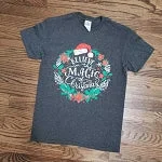 Magic Christmas T-Shirt Solid Color Striped Floral