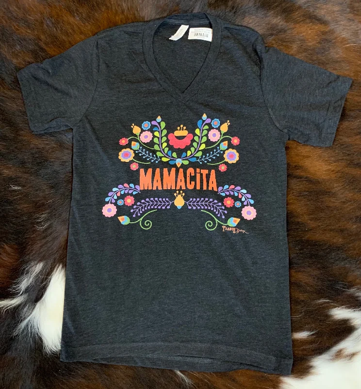 Mamacita T-Shirt Ribbed T-Shirt High Neck Heavyweight