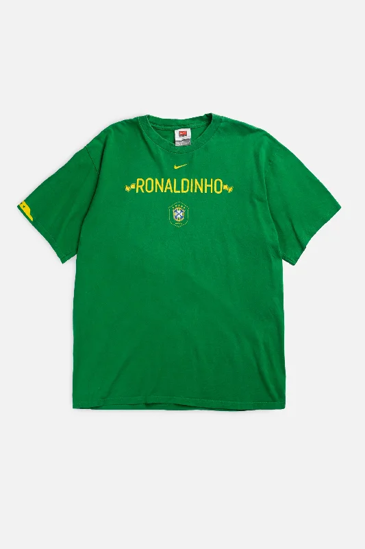 Vintage Brazil Soccer Tee - M Fashionable Trendy Casual