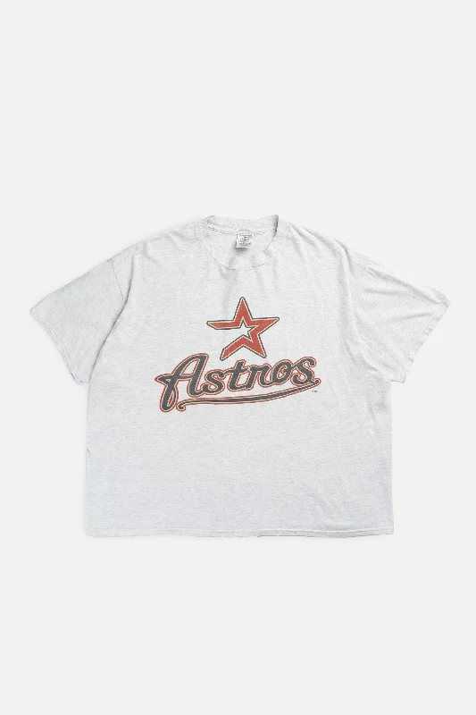 Vintage Houston Astros MLB Tee - XL Print Jacquard Patchwork