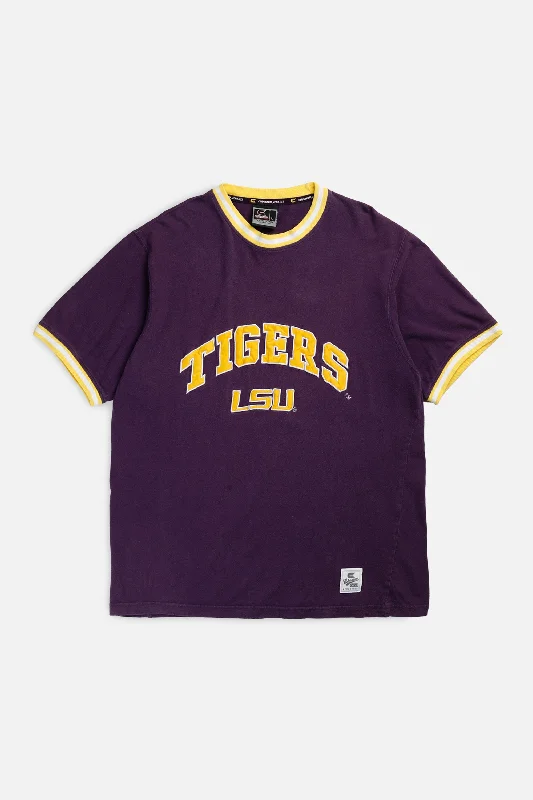 Vintage LSU Tigers Tee - L Solid Print Embellished