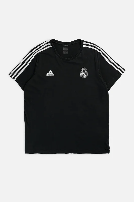 Vintage Madrid Soccer Tee - L Print Jacquard Patchwork