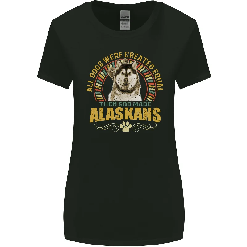 An Alaskan Dog Womens Wider Cut T-Shirt Ribbed Striped Patterned