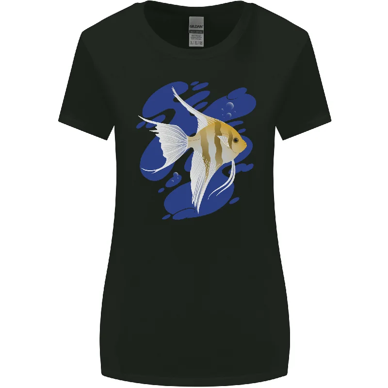 An Angel Fish in the Ocean Womens Wider Cut T-Shirt Terry Blend Velvet Blend Canvas Blend