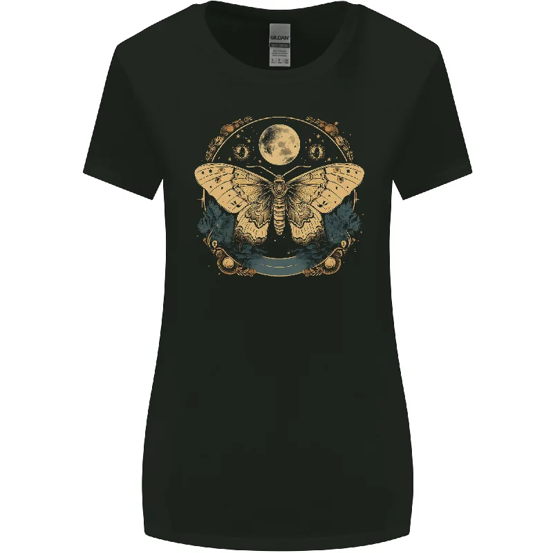 An Astral Butterfly Womens Wider Cut T-Shirt Wool Fabric Cashmere Fabric Tweed Fabric