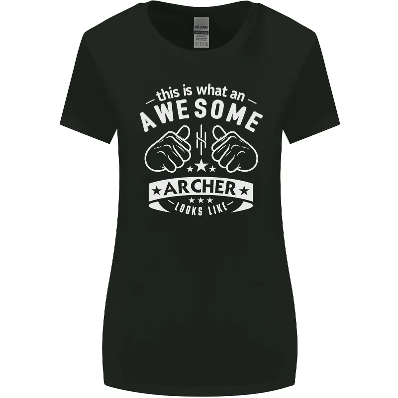 An Awesome Archer Looks Like Archery Womens Wider Cut T-Shirt Lace Blend Ribbed Blend Corduroy Blend