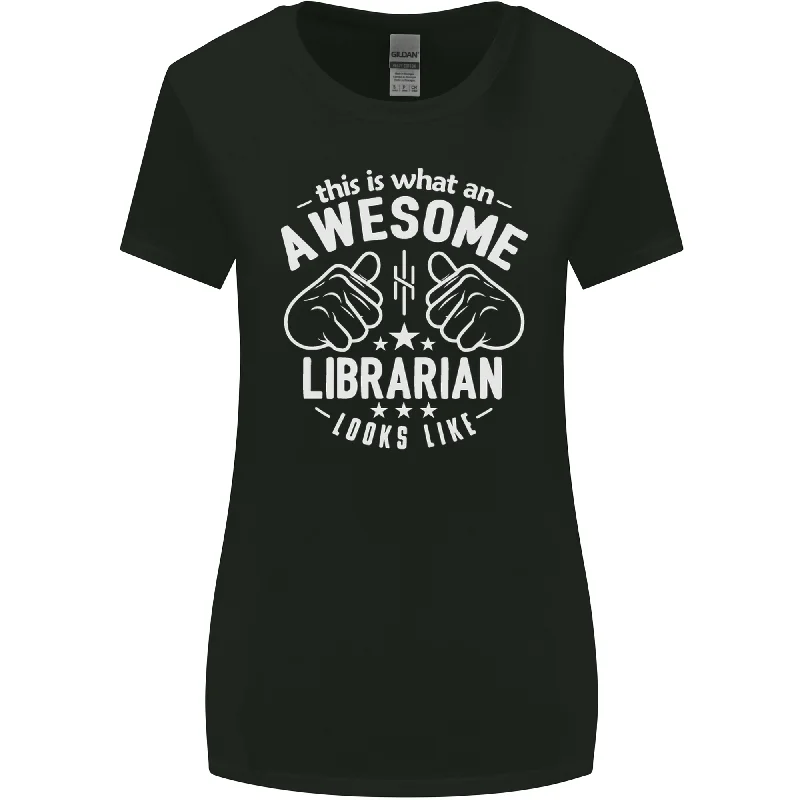 An Awesome Librarian Looks Like Womens Wider Cut T-Shirt Cozy Warm Stylish