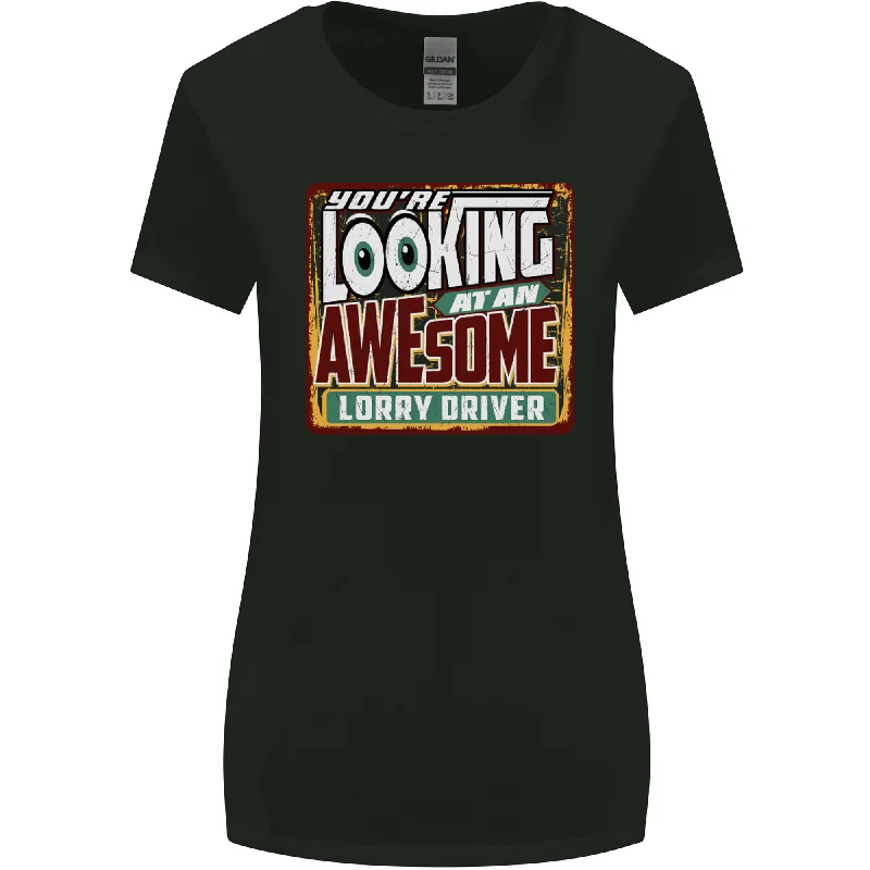 An Awesome Lorry Driver Funny Lorries Womens Wider Cut T-Shirt V-Neck T-Shirt Long Sleeve Cotton An Awesome Lorry Driver Funny Lorries Womens Wider Cut T-Shirt V-Neck T-Shirt Long Sleeve Cotton