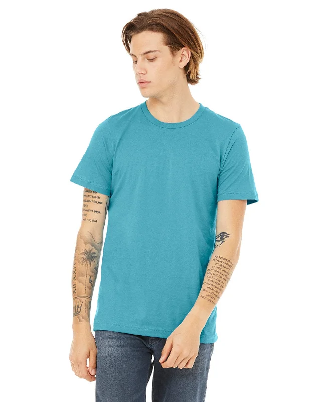 Bella+Canvas Unisex Heather CVC T-Shirt | Heather Aqua Lace Blend Ribbed Blend Corduroy Blend