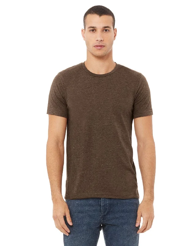 Bella+Canvas Unisex Heather CVC T-Shirt | Heather Brown Rayon Fabric Velvet Fabric Corduroy Fabric