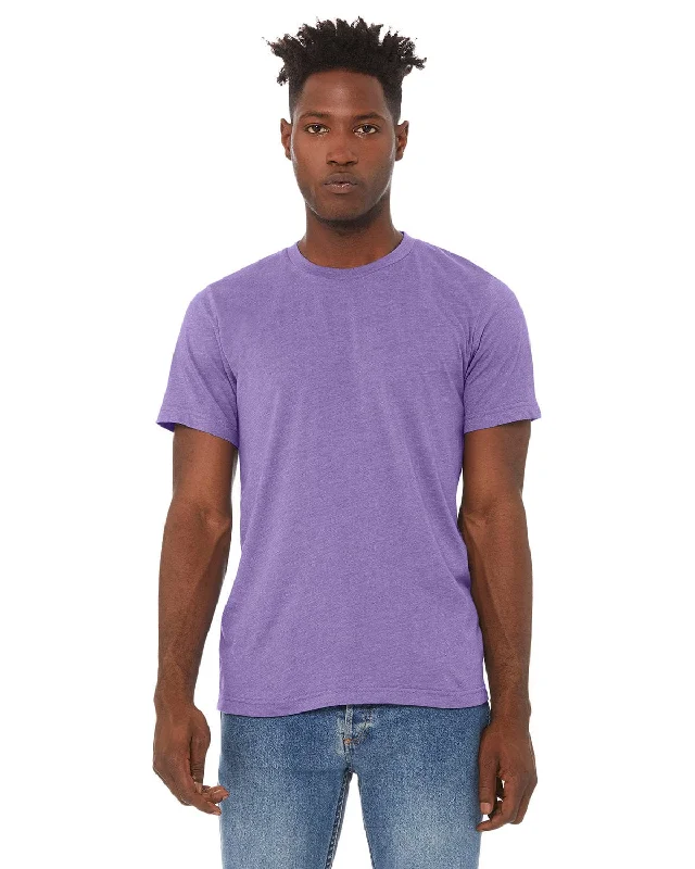 Bella+Canvas Unisex Heather CVC T-Shirt | Heather Lapis Iron Safe Non-Iron Wrinkle Free