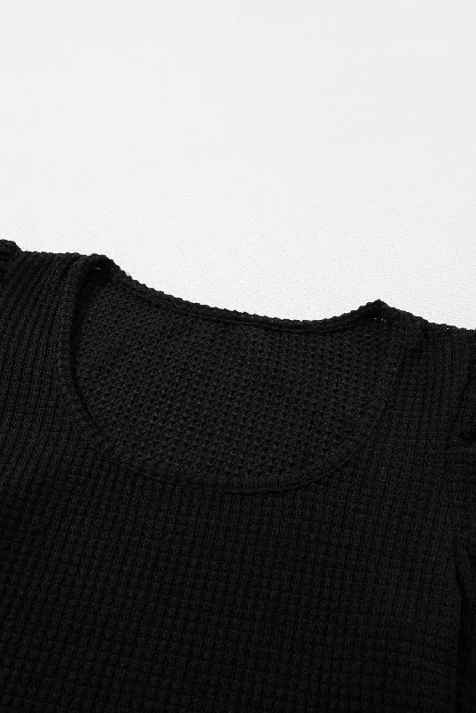 Casual Black Short Sleeve T-Shirt Hooded Caped Shawl Collar