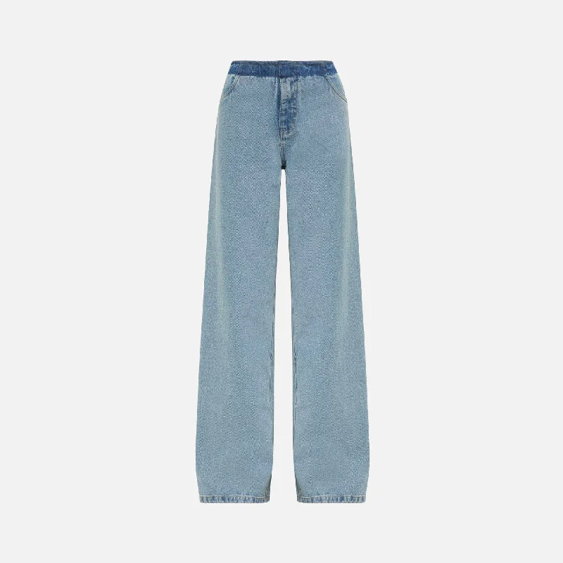 Christopher Esber Deconstruct Denim Jean - Indigo Casual Straight-Leg Jeans