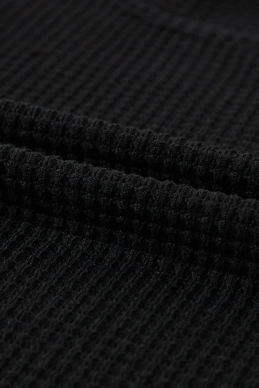 Fitted Black T-Shirt with Puff Sleeves Oversized T-Shirt Spandex breathable
