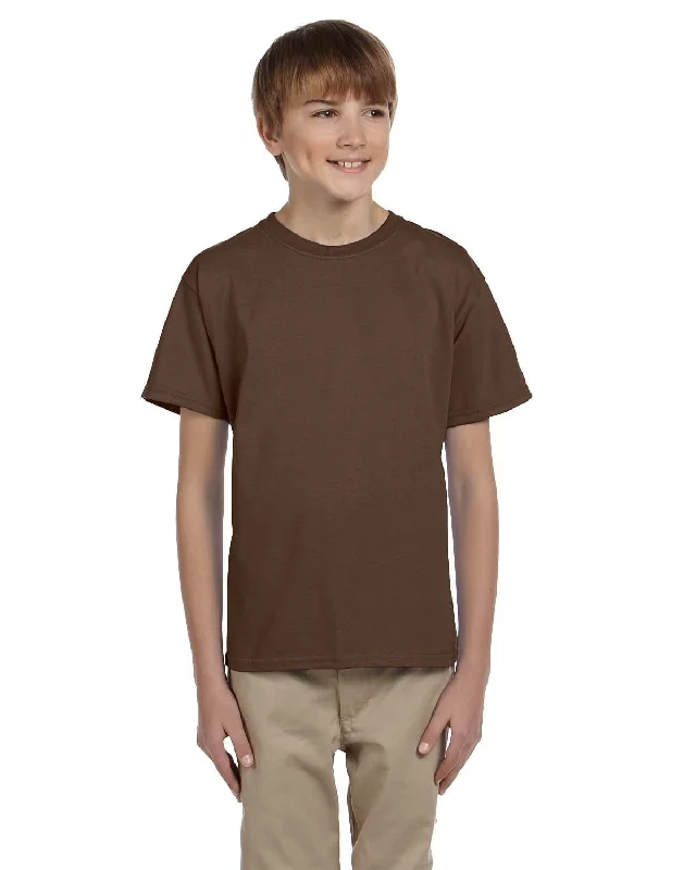 Fruit of the Loom Youth T-Shirt | Chocolate Elegant Classic Vintage