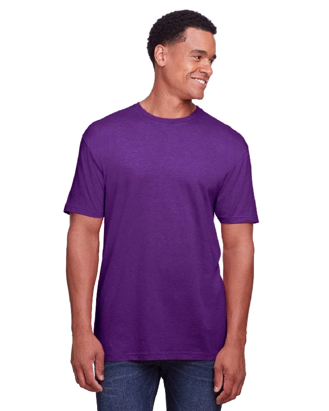 Gildan Mens Softstyle CVC T-Shirt | Amethyst Polka Dot Checkered Tartan