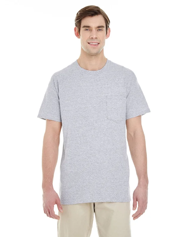 Gildan Pocket T-Shirt | Sport Grey Terry Blend Velvet Blend Canvas Blend