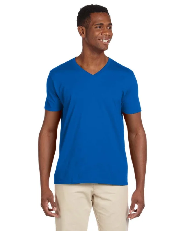 Gildan SoftStyle V-Neck T-Shirt | Royal Blue Satin Fabric Silk Fabric Chiffon Fabric Gildan SoftStyle V-Neck T-Shirt | Royal Blue Satin Fabric Silk Fabric Chiffon Fabric