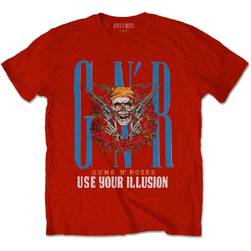 Guns N' Roses | Official Band T-Shirt | Bandana Skull Mesh Canvas Denim