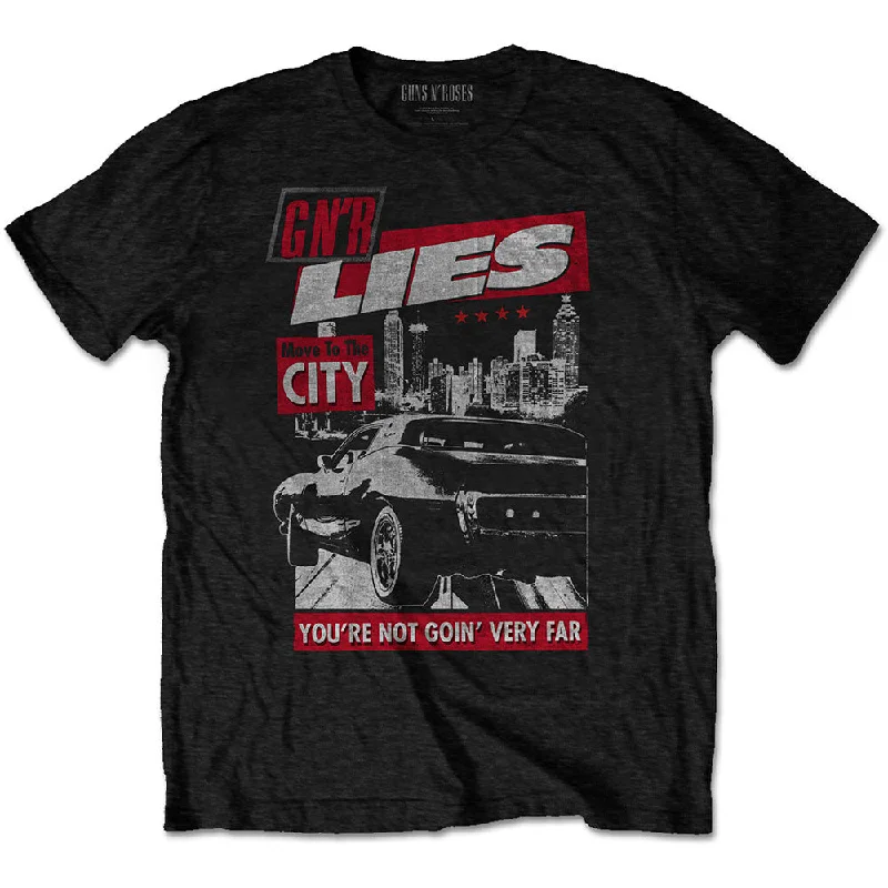 Guns N' Roses | Official Band T-Shirt | Move to the City Basic T-Shirt Crew Neck Short Sleeve