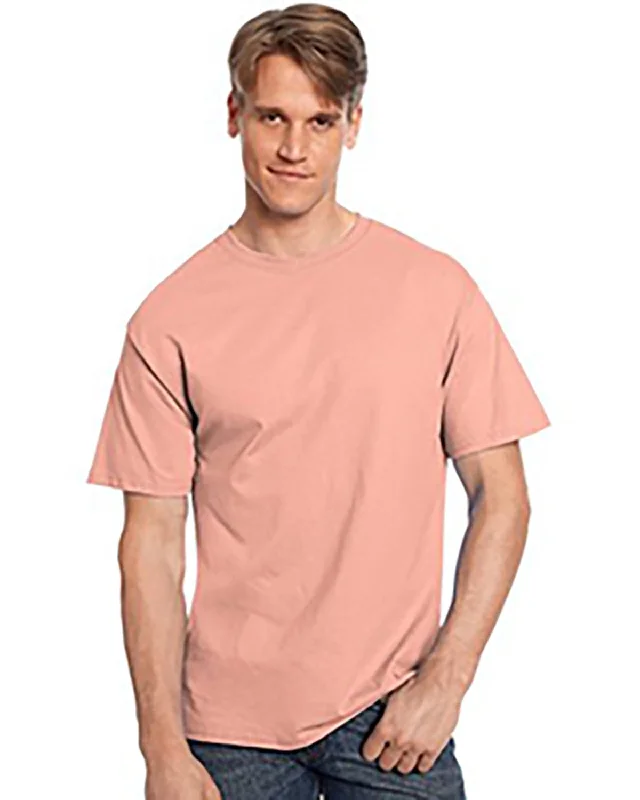 Hanes Authentic-T T-shirt | Candy Orange Wool Fabric Cashmere Fabric Tweed Fabric