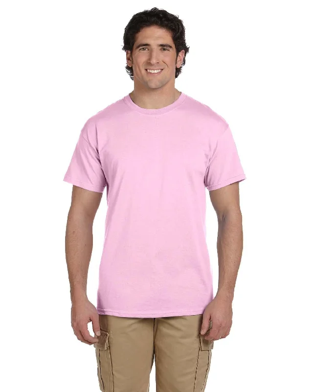Hanes ComfortBlend 50/50 T-Shirt | Pale Pink Notch Collar Peter Pan Collar Cowl Neck