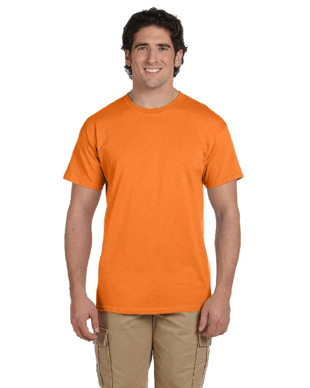 Hanes ComfortBlend 50/50 T-Shirt | Safety Orange Polka Dot Checkered Tartan