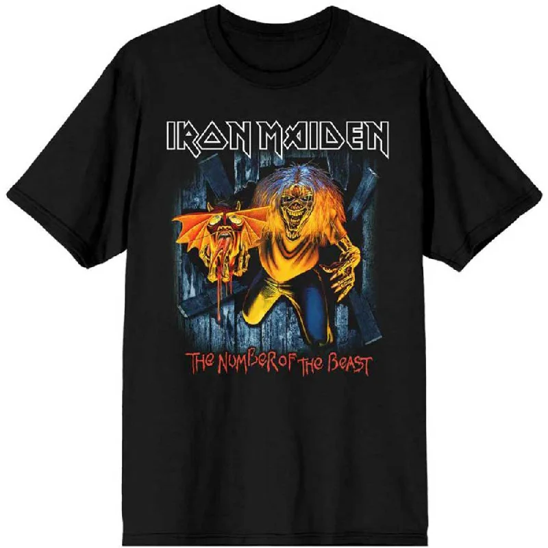 Iron Maiden | Official Band T-Shirt | Number of the Beast Eddie Panel Burst Layered Multi-layer Single Layer Iron Maiden | Official Band T-Shirt | Number of the Beast Eddie Panel Burst Layered Multi-layer Single Layer