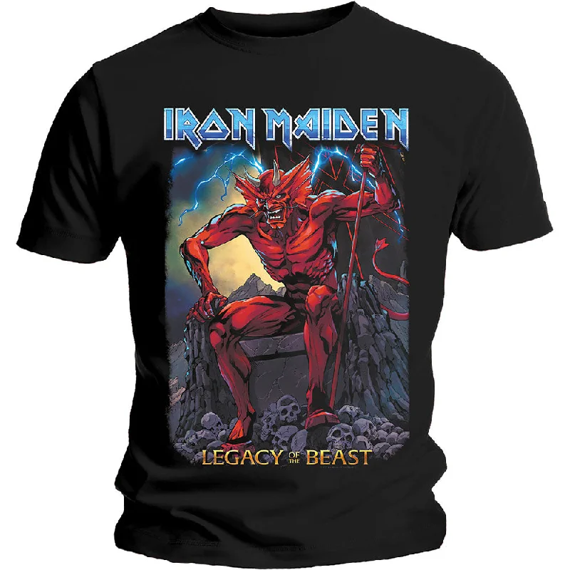Iron Maiden | Official Band T-Shirt | Legacy of the Beast 2 Devil Beaded Sequined Faux Fur Iron Maiden | Official Band T-Shirt | Legacy of the Beast 2 Devil Beaded Sequined Faux Fur