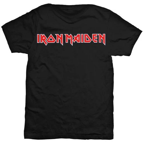 Iron Maiden | Official Band T-Shirt | Logo Jersey Fabric Tulle Fabric Batik Fabric