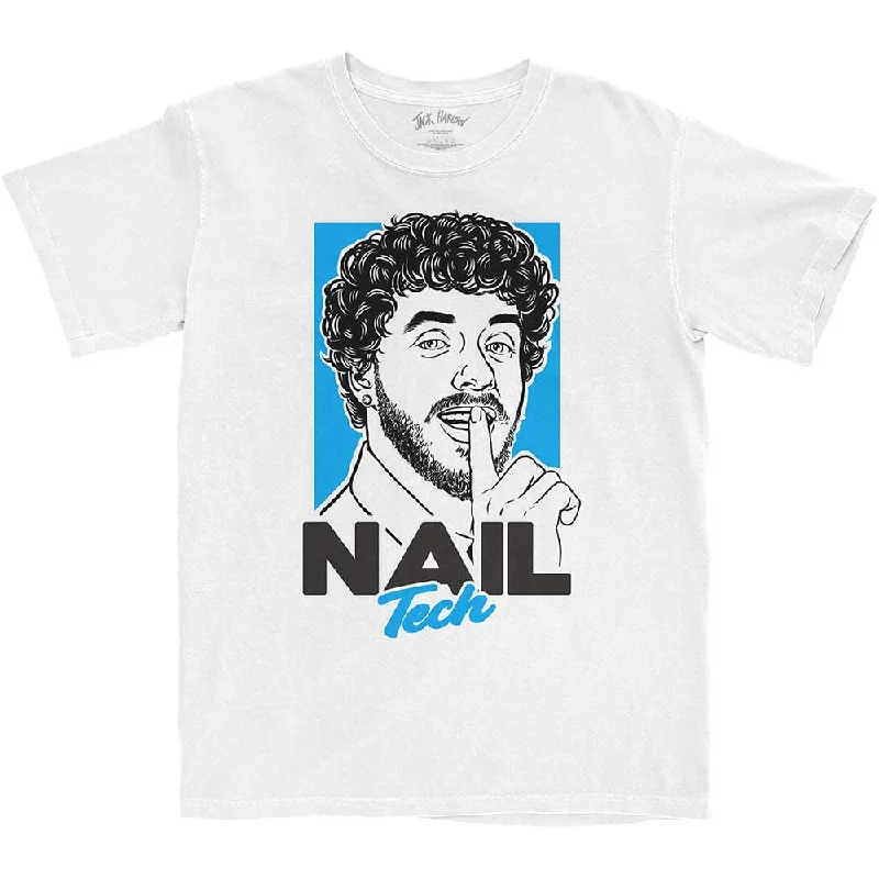 Jack Harlow | Official Band T-Shirt | Nail Tech White Oversized T-Shirt Spandex breathable Jack Harlow | Official Band T-Shirt | Nail Tech White Oversized T-Shirt Spandex breathable