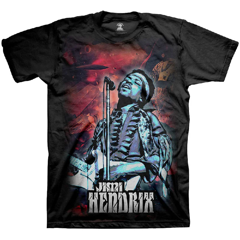 Jimi Hendrix | Official Band T-Shirt | Universe Chenille Brocade Lace