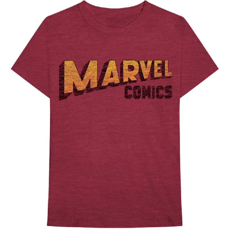 Marvel Comics | Official Band T-Shirt | Warped Logo Graphic Embroidered Appliqued
