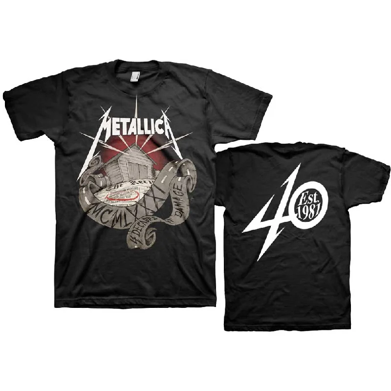 Metallica | Official Band T-Shirt | 40th Anniversary Garage (Back Print) Seamless Knitted Crochet