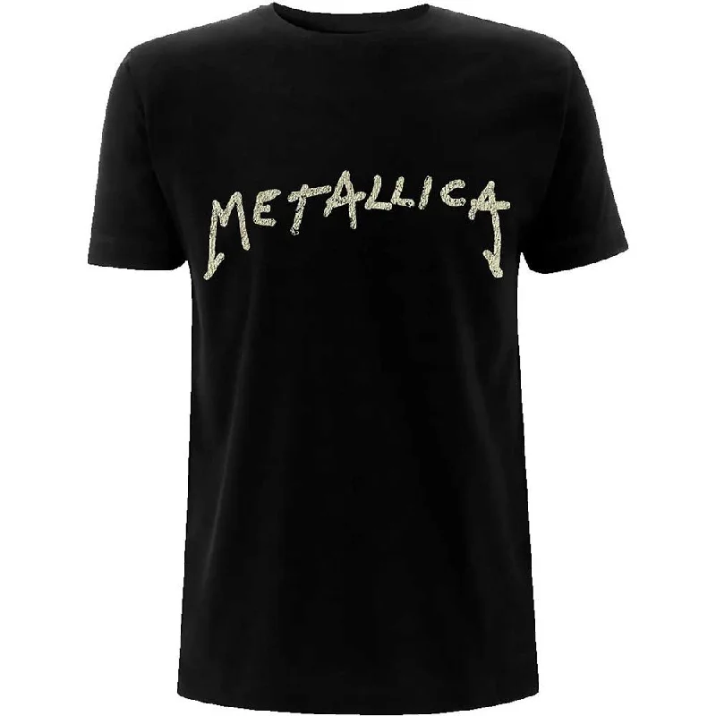 Metallica | Official Band T-Shirt | Wuz Here (Back Print) Iron Safe Non-Iron Wrinkle Free
