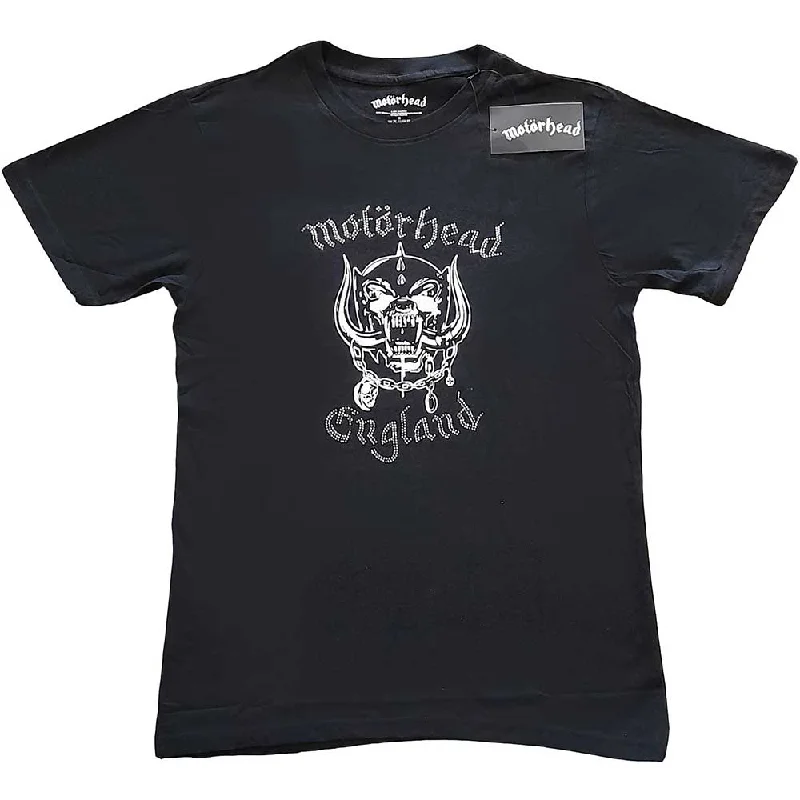Motorhead | Official Band T-Shirt | England (Diamante) Seamless Knitted Crochet