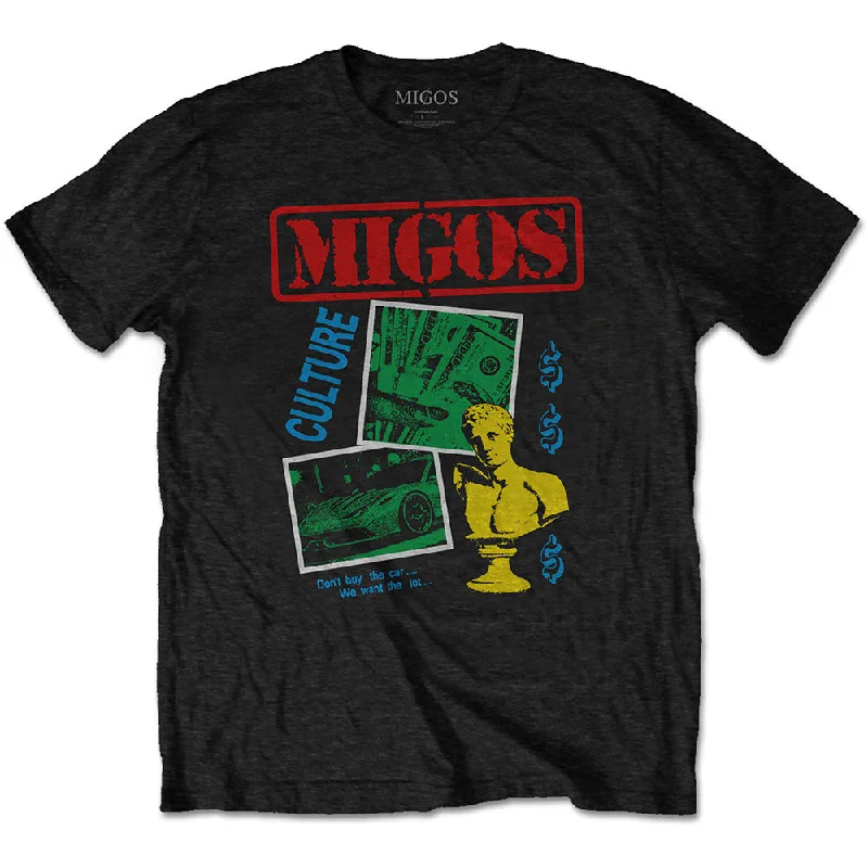 Migos | Official Band T-Shirt | Don't Buy The Car Sequined Glittery Shiny