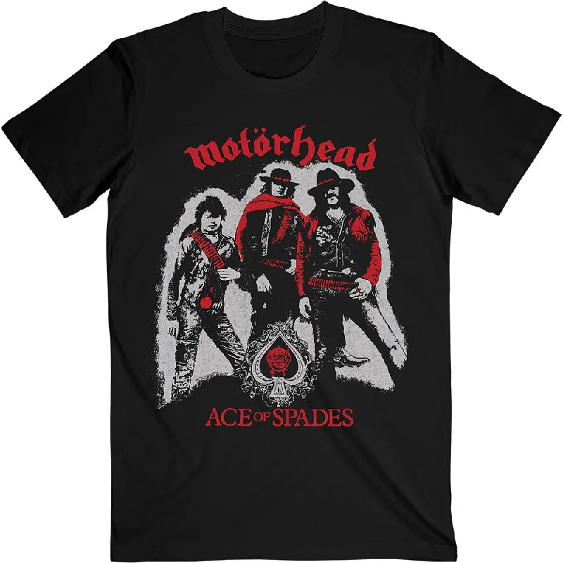 Motorhead | Official Band T-Shirt | Ace of Spades Cowboys Real Fur Shearling Chenille