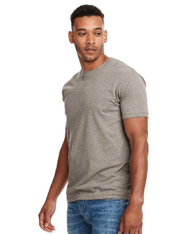 Next Level Mens CVC Crewneck Tee | Warm Gray Basic T-Shirt Crew Neck Short Sleeve