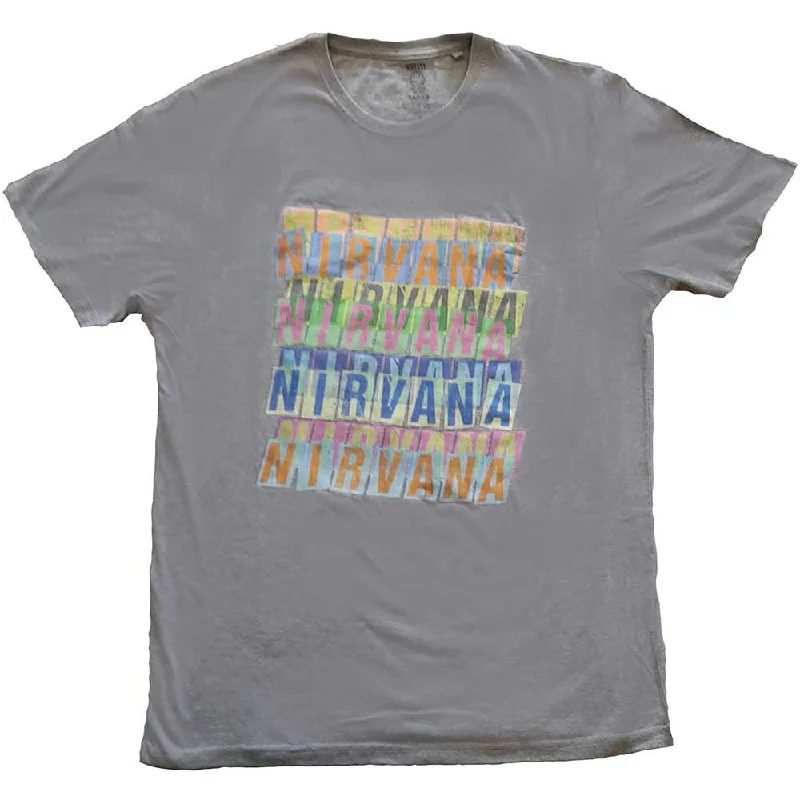Nirvana | Official Band T-Shirt | Repeat Silk Blend Satin Velvet